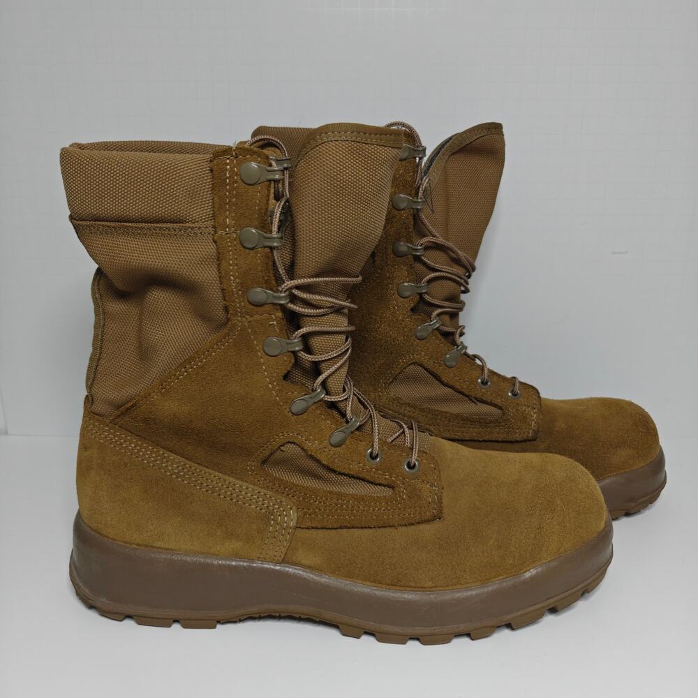 Belleville AFTW Safe to Fly Boots Tan Suede Military Combat Mens Size 11.5 R